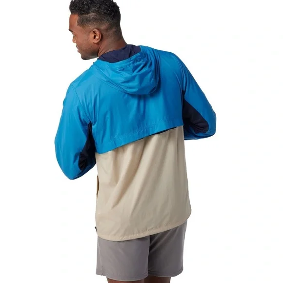 NWT! Smartwool Merino Sport Ultra Light Anorak Neptune Blue Small Rain Repellent